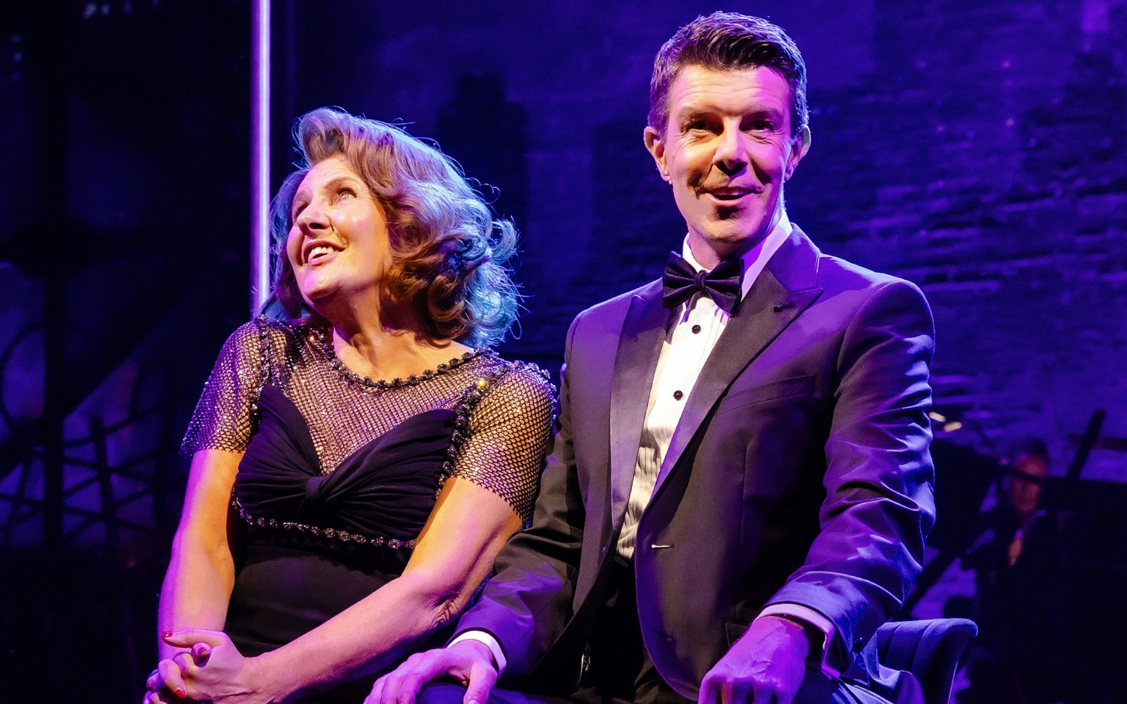 Performers on stage during Stephen Sondheim's Old Friends show.