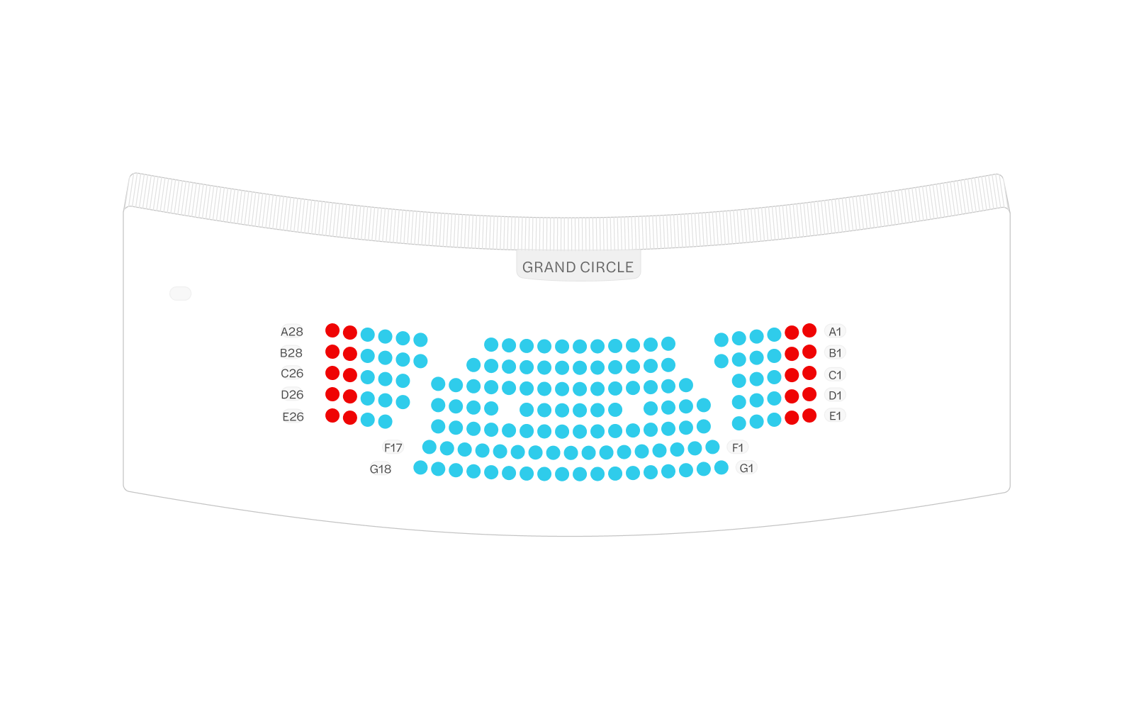Lyric Theatre Grand Circle Seating Plan