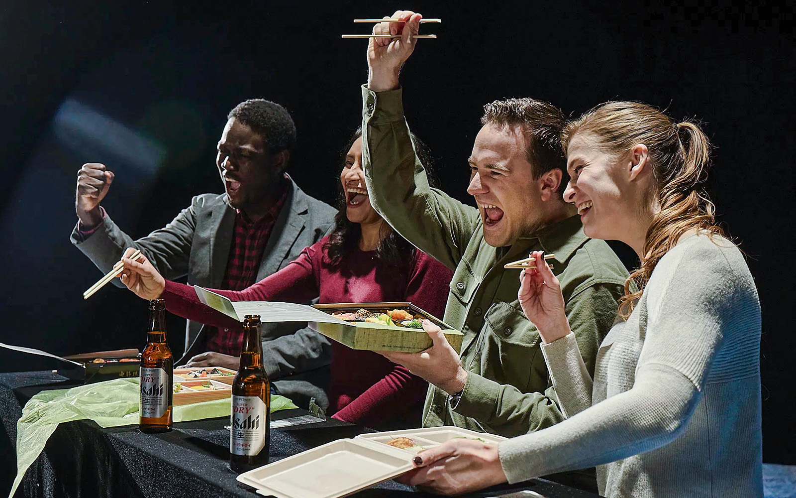 Guests enjoying sushi at The Sumo Hall Hirakuza Osaka.