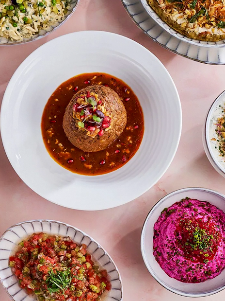 3-course set menu at Ariana's Persian Kitchen with various traditional dishes.