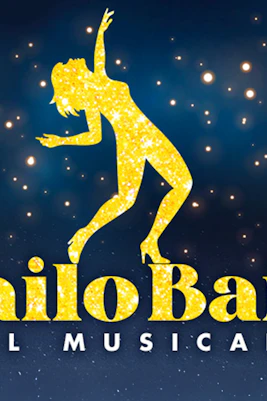 Bailo Bailo el Musical logo with a glittering silhouette of a dancer.