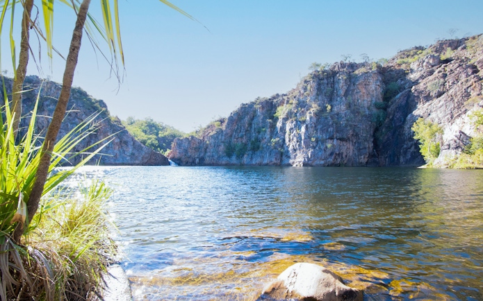 Katherine Gorge view with rocky cliffs and water, part of a full-day guided tour in Australia.