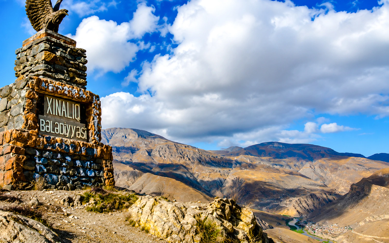 From Baku: Khinalig Village, Candy Cane Mountains, Pink Lake & Eagle Peak Tour Image 2