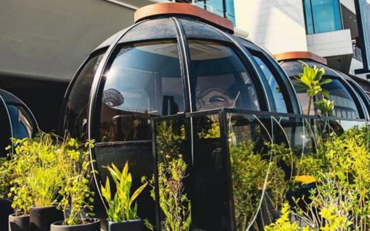 Privates Pod-Dinner-Erlebnis in Dubai mit einem 4-Gänge-Menü mit panasiatischen Gerichten und Blick auf die Skyline — 2