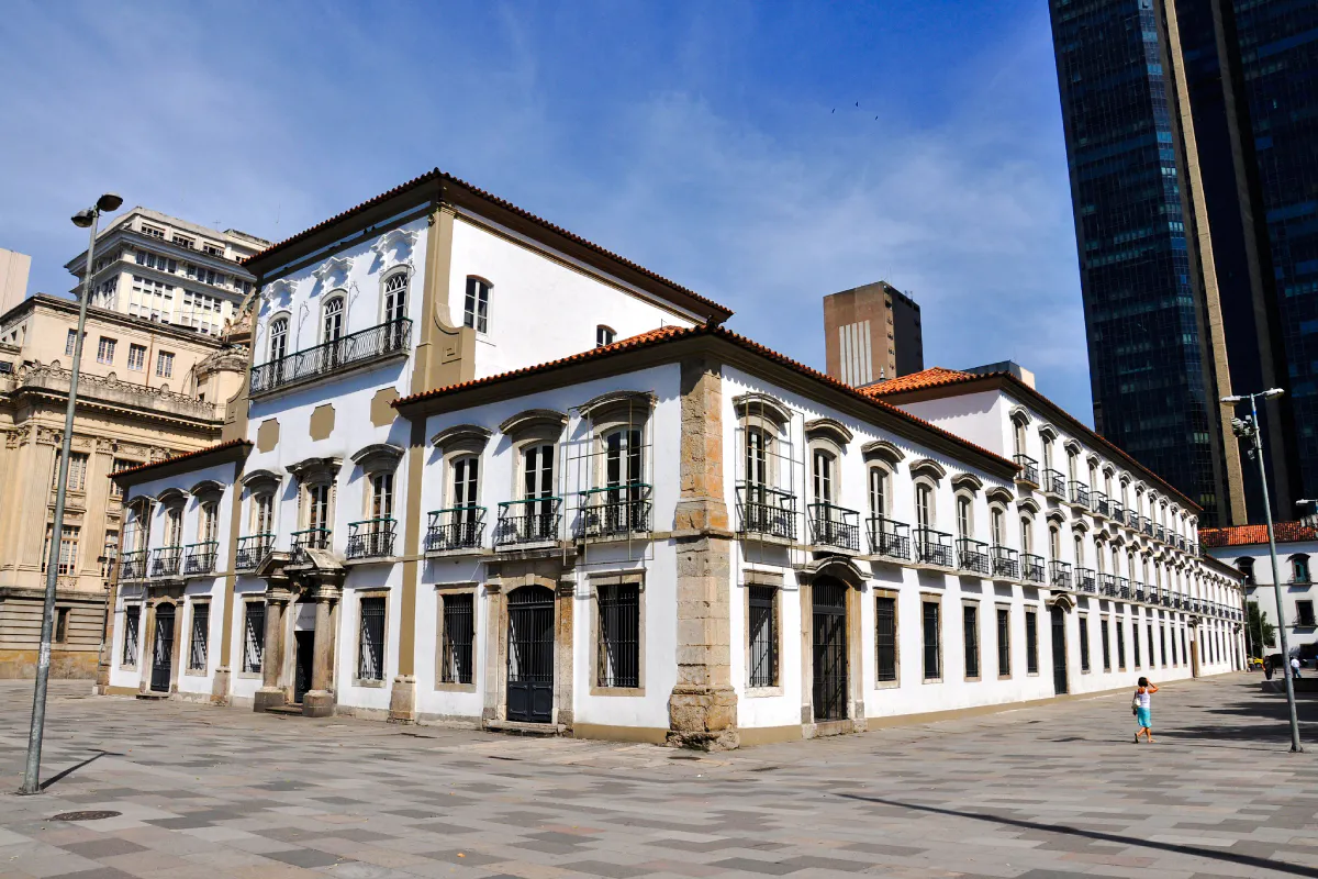 Historic colonial building in Rio de Janeiro's Old Town on the walking tour.