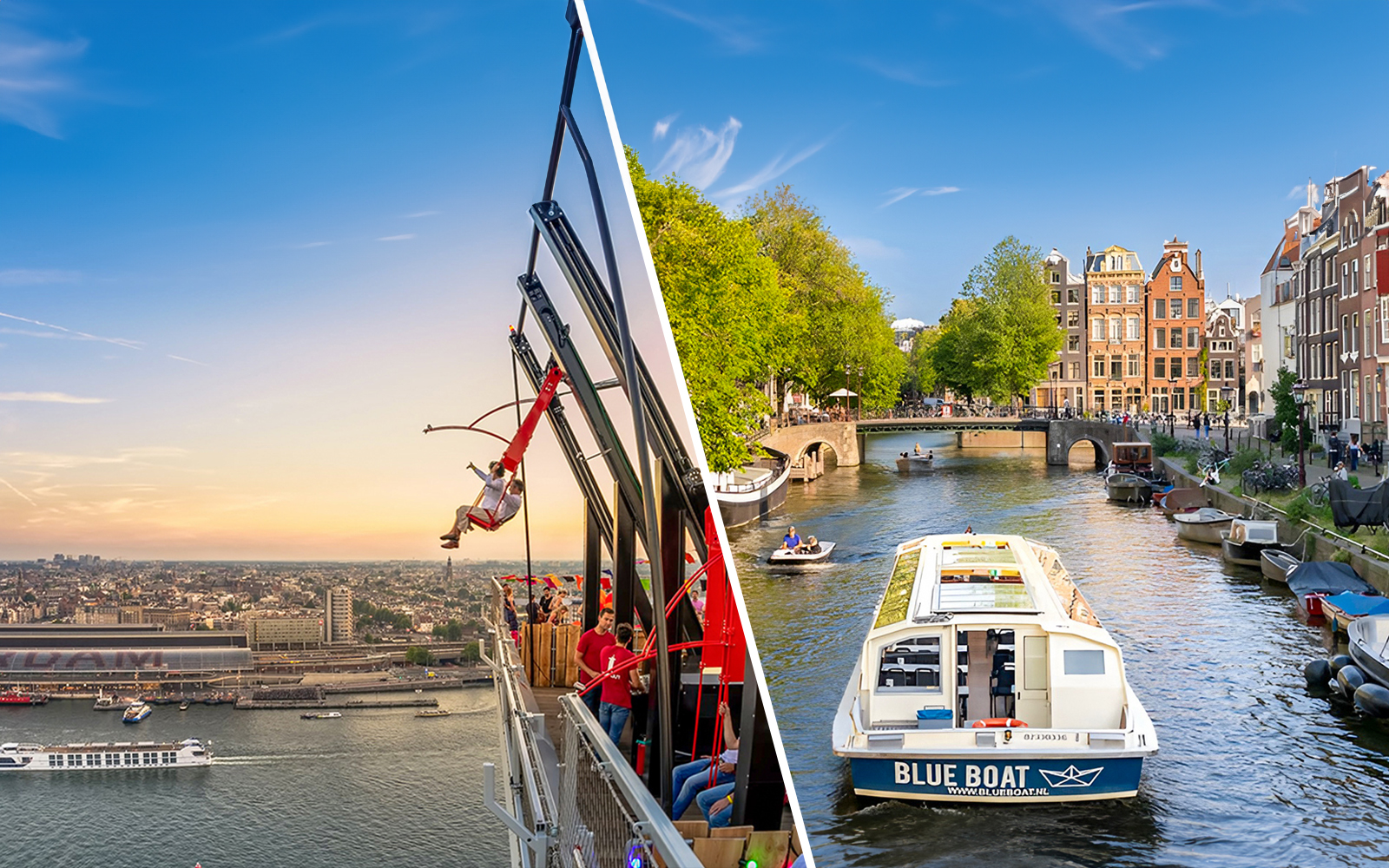 Combo (Save 14%): A'DAM Lookout Tickets + Amsterdam 75-Min City Centre Sightseeing Cruise