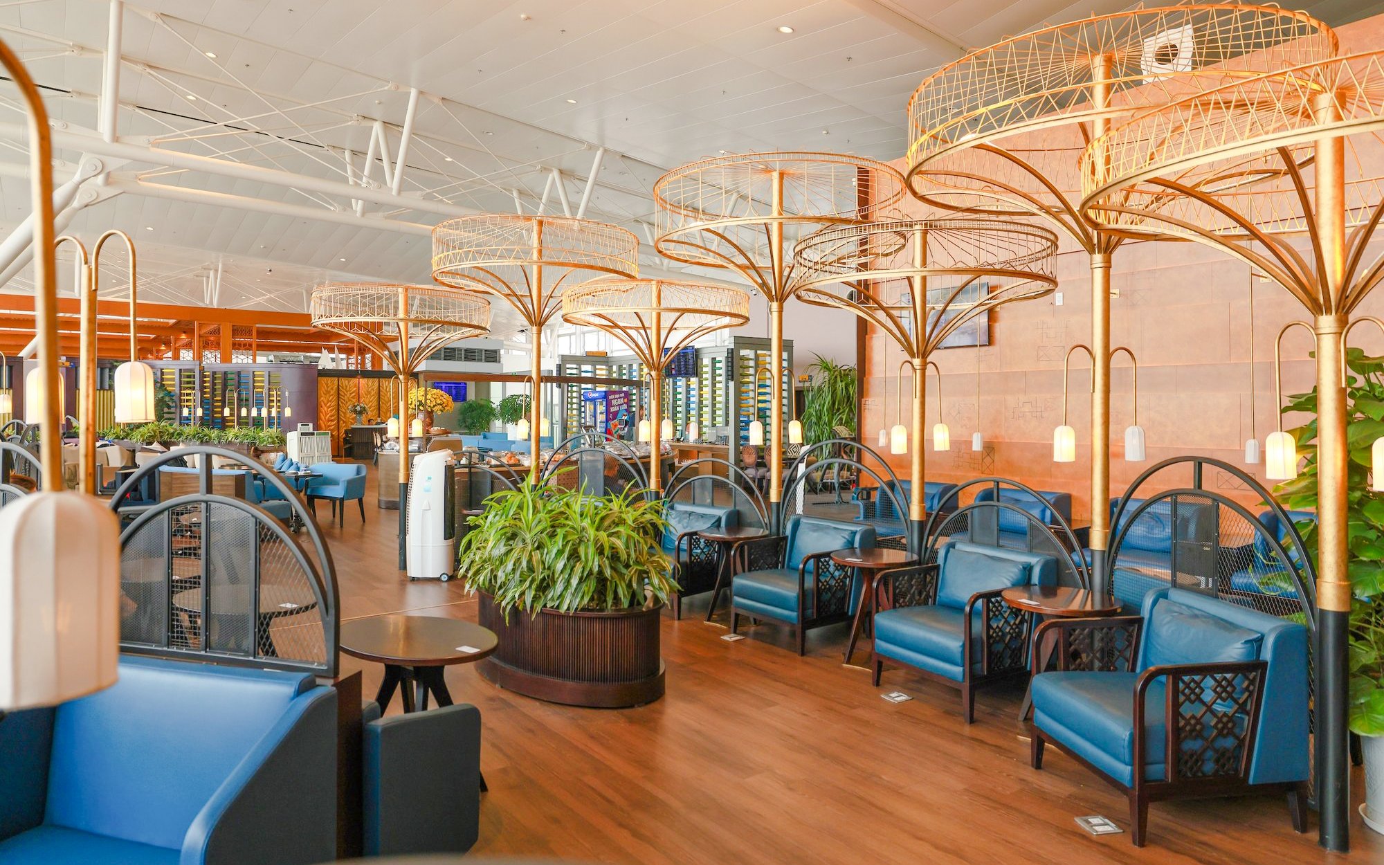 SH Premium Lounge seating area at Noi Bai International Airport, Hanoi, Terminal 2.