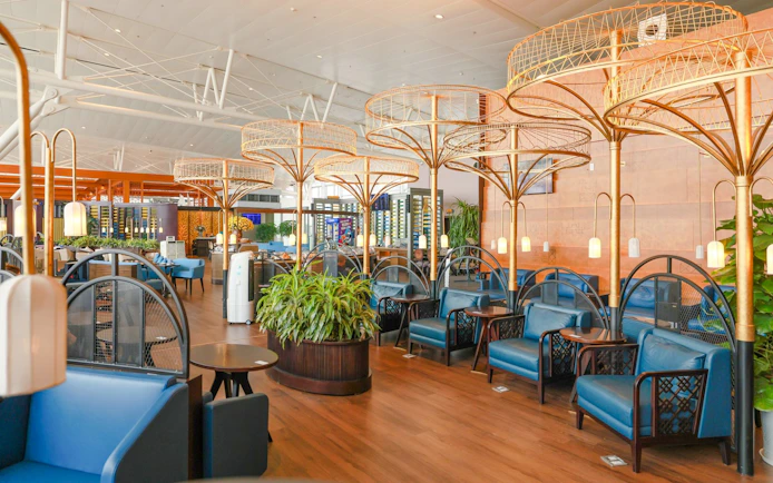 SH Premium Lounge seating area at Noi Bai International Airport, Hanoi, Terminal 2.