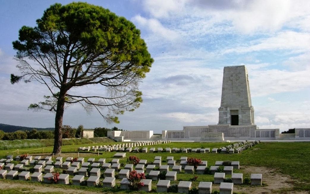 Gallipoli Peninsula cemetery and Lone Pine Memorial on a day tour from Istanbul.