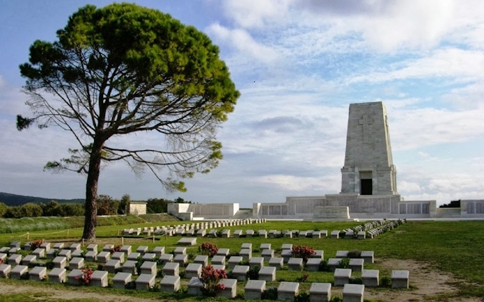 Gallipoli Peninsula cemetery and Lone Pine Memorial on a day tour from Istanbul.