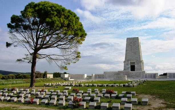 Gallipoli Peninsula cemetery and Lone Pine Memorial on a day tour from Istanbul.