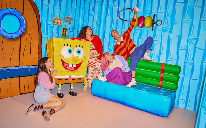 Visitors enjoying the SpongeBob Special at the WONDR Experience in Amsterdam.