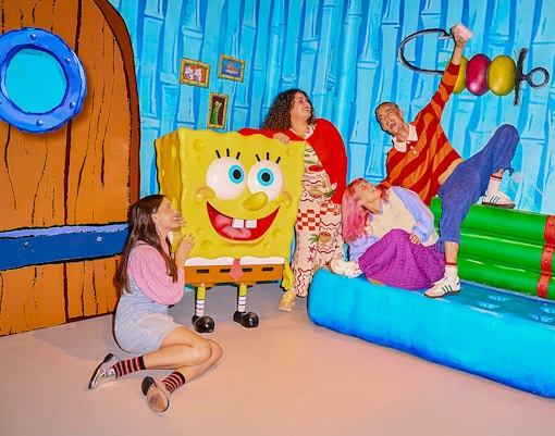 Visitors enjoying the SpongeBob Special at the WONDR Experience in Amsterdam.