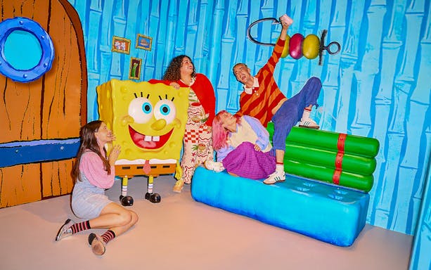 Visitors enjoying the SpongeBob Special at the WONDR Experience in Amsterdam.