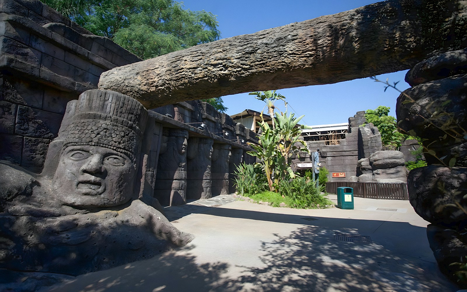 People enjoying a water ride at El Dorado in Isla Magica, Seville, Spain.