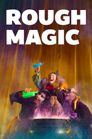 Rough Magic theater performance in London with actors on stage.