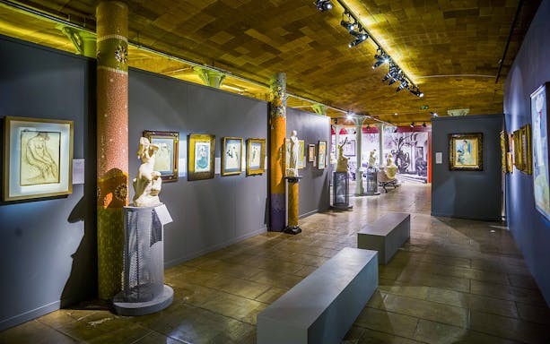 Exhibit of paintings and sculptures at The 4 Cats, Modernism Museum, Barcelona.