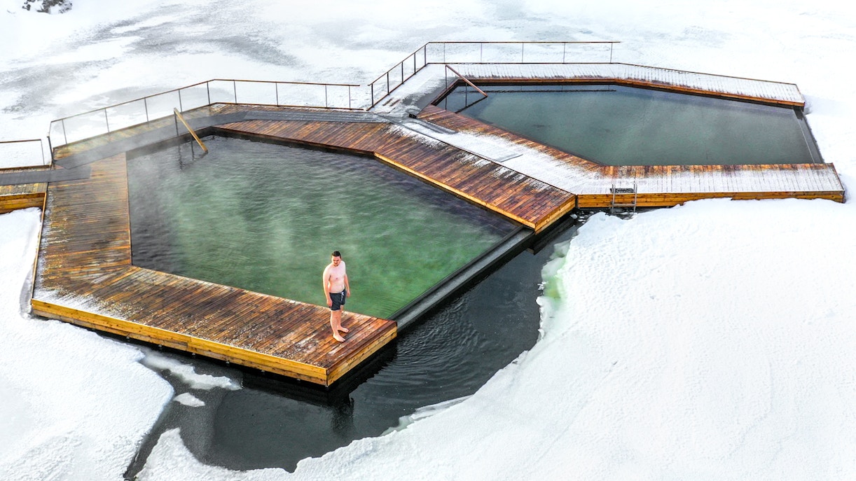 View of tourist at Vok Baths