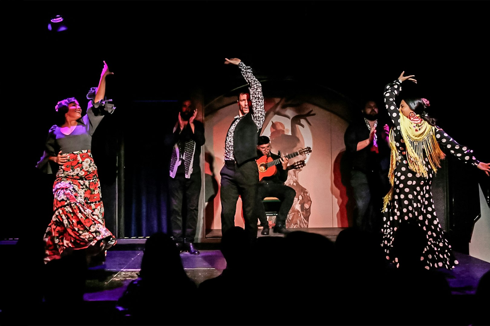 Flamenco dancers performing at El Duende by Tablao Cordobes in Barcelona.
