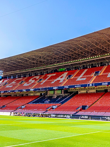Mestalla Stadium seating area during the Mestalla Forevertour in Valencia, Spain.