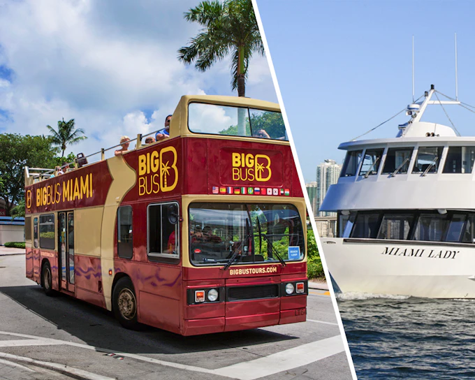 Combo (Save 30%): Miami Bus Tour + Millionaire's Row Cruise Tickets