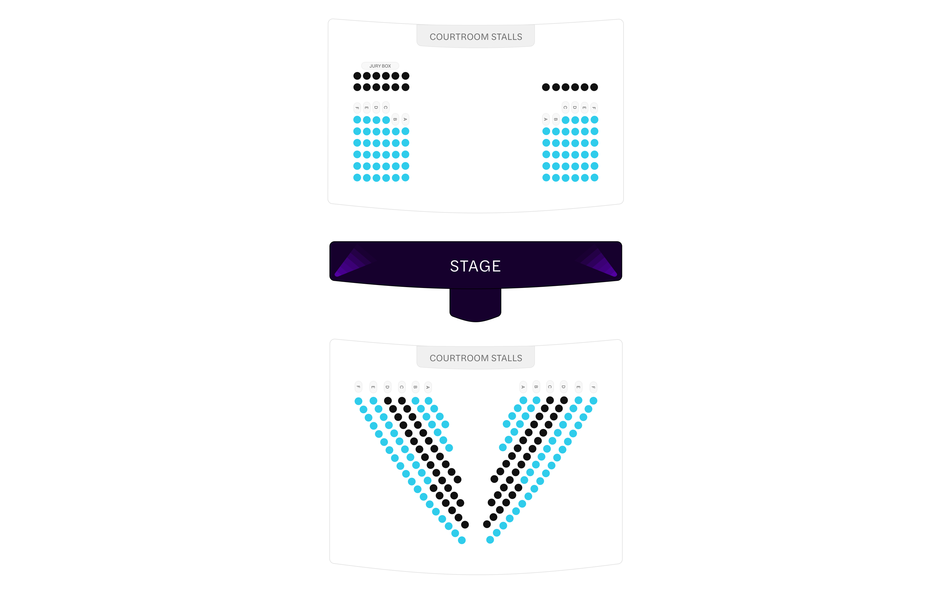 London County Hall Courtroom Stalls