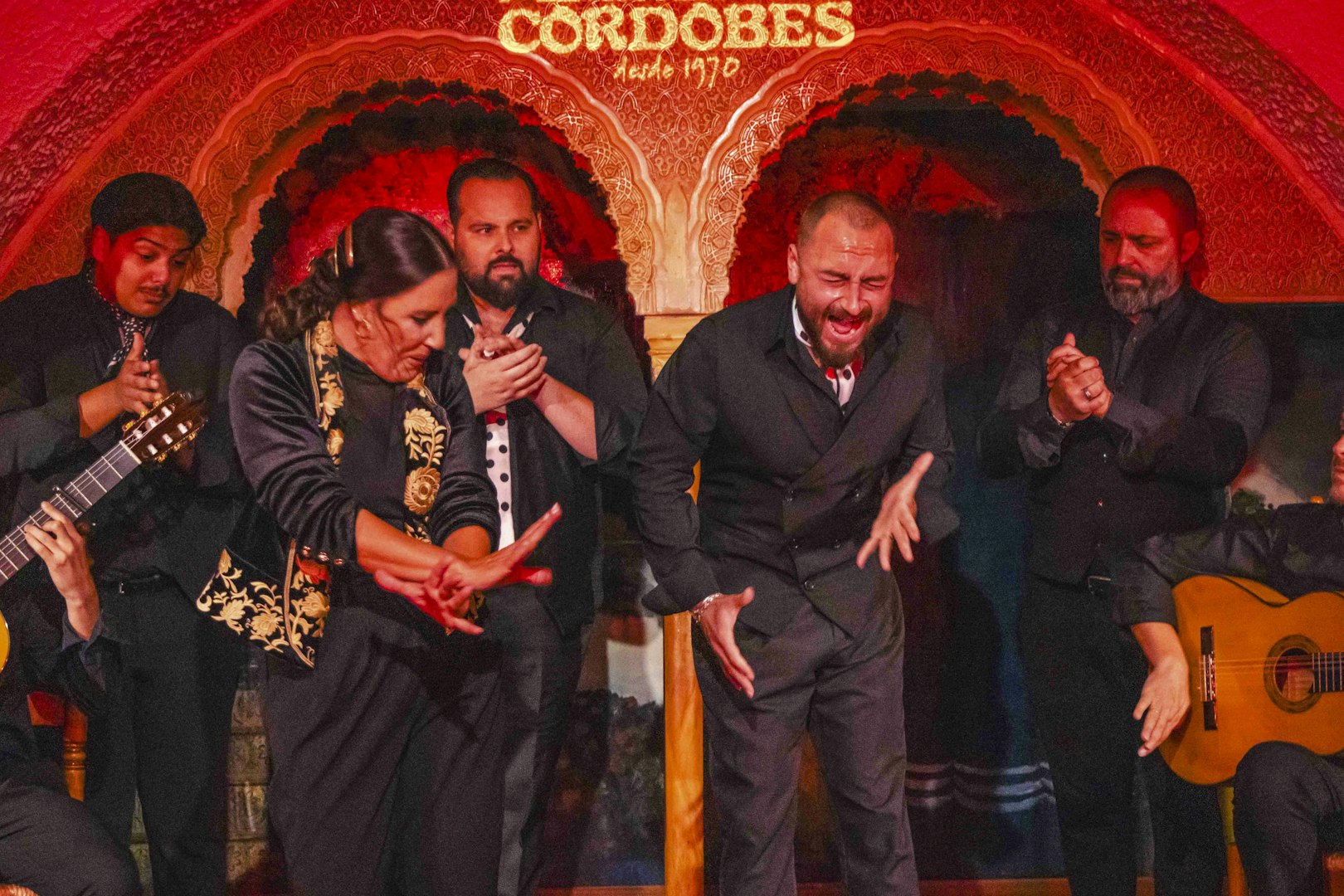 Flamenco dancers performing at Tablao Cordobes in Barcelona.