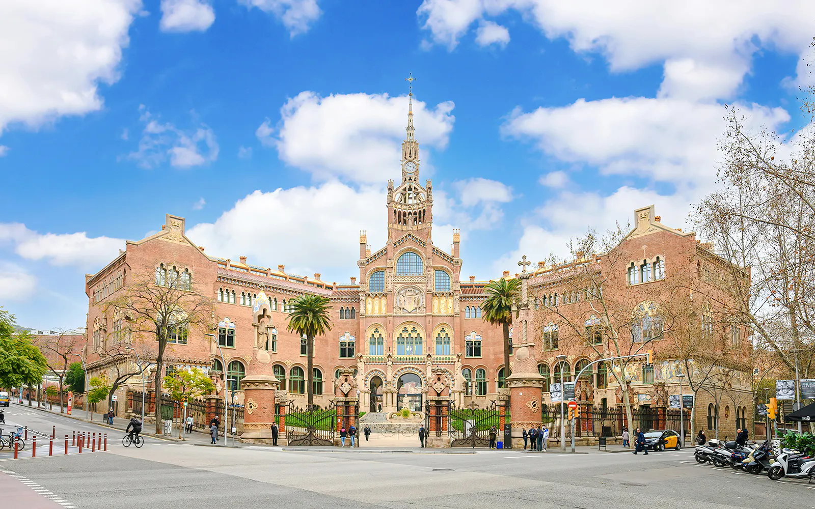 Hospital de la Santa Creu i Sant Pau complex, Art Nouveau architecture in Barcelona, Spain.