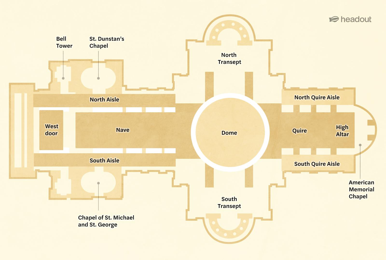 st paul's cathedral map