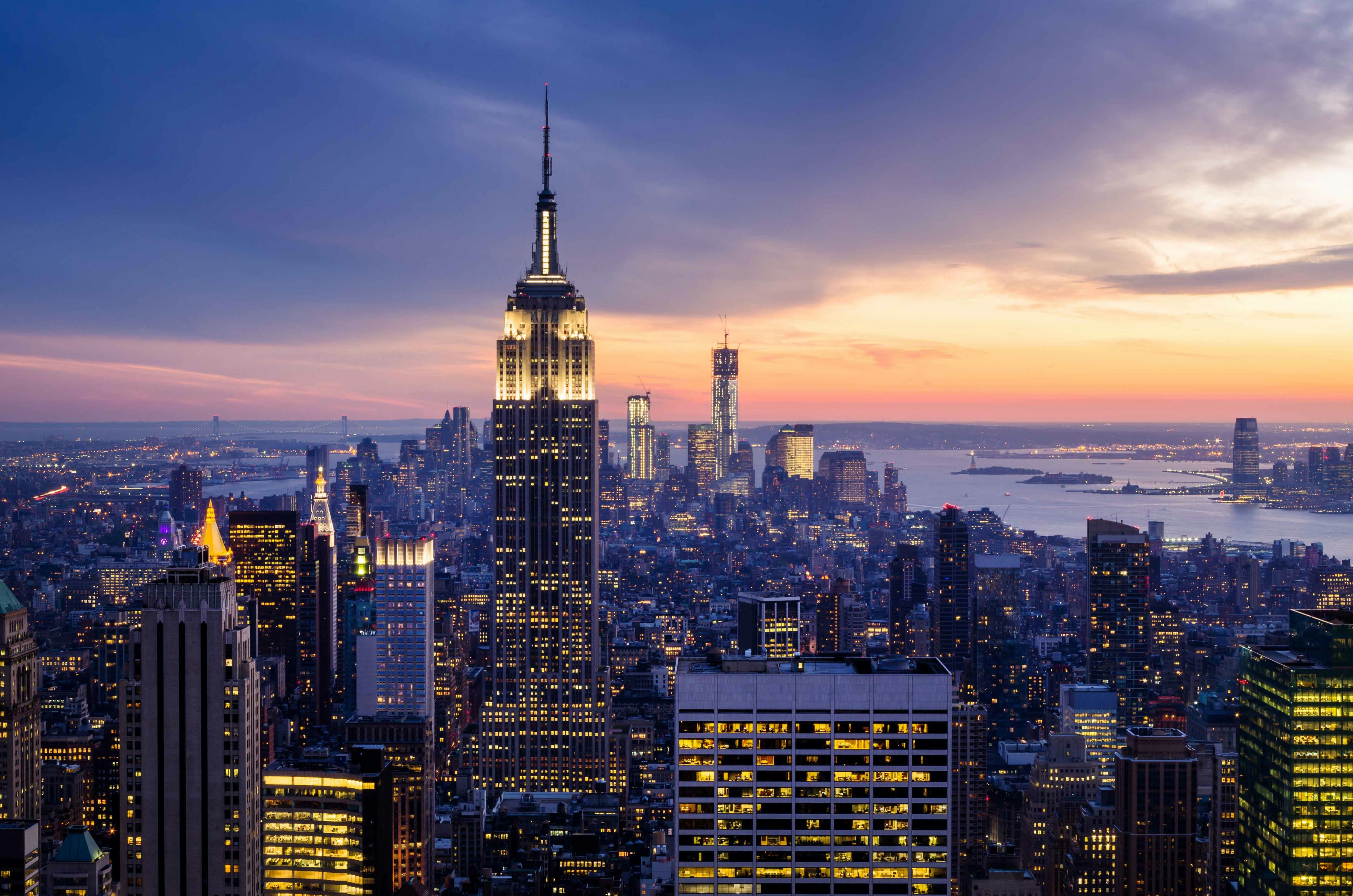 NYC Helicopter night view