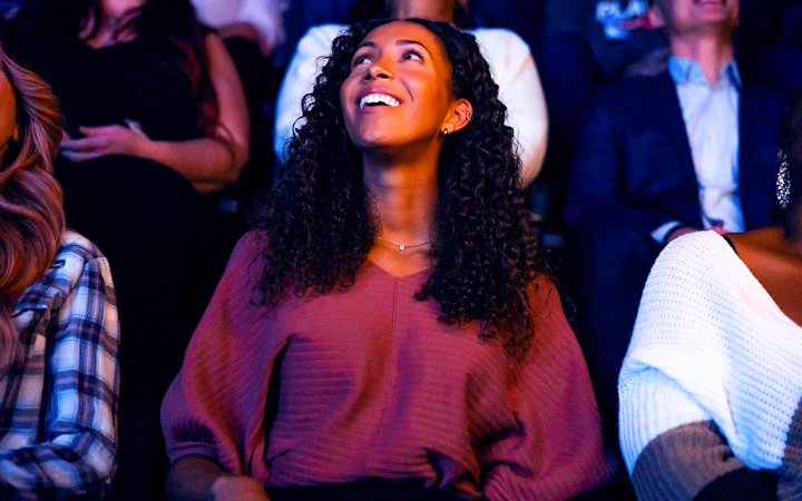 Visitor enjoying a show at the Sphere in Las Vegas.