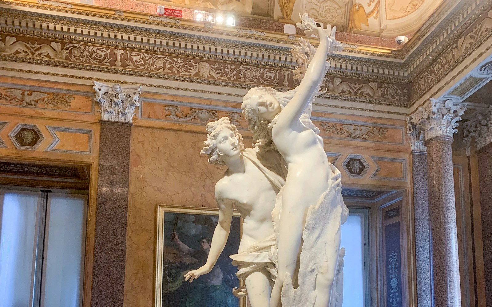 Apollo and Daphne sculpture in Borghese Gallery, Rome, Italy.