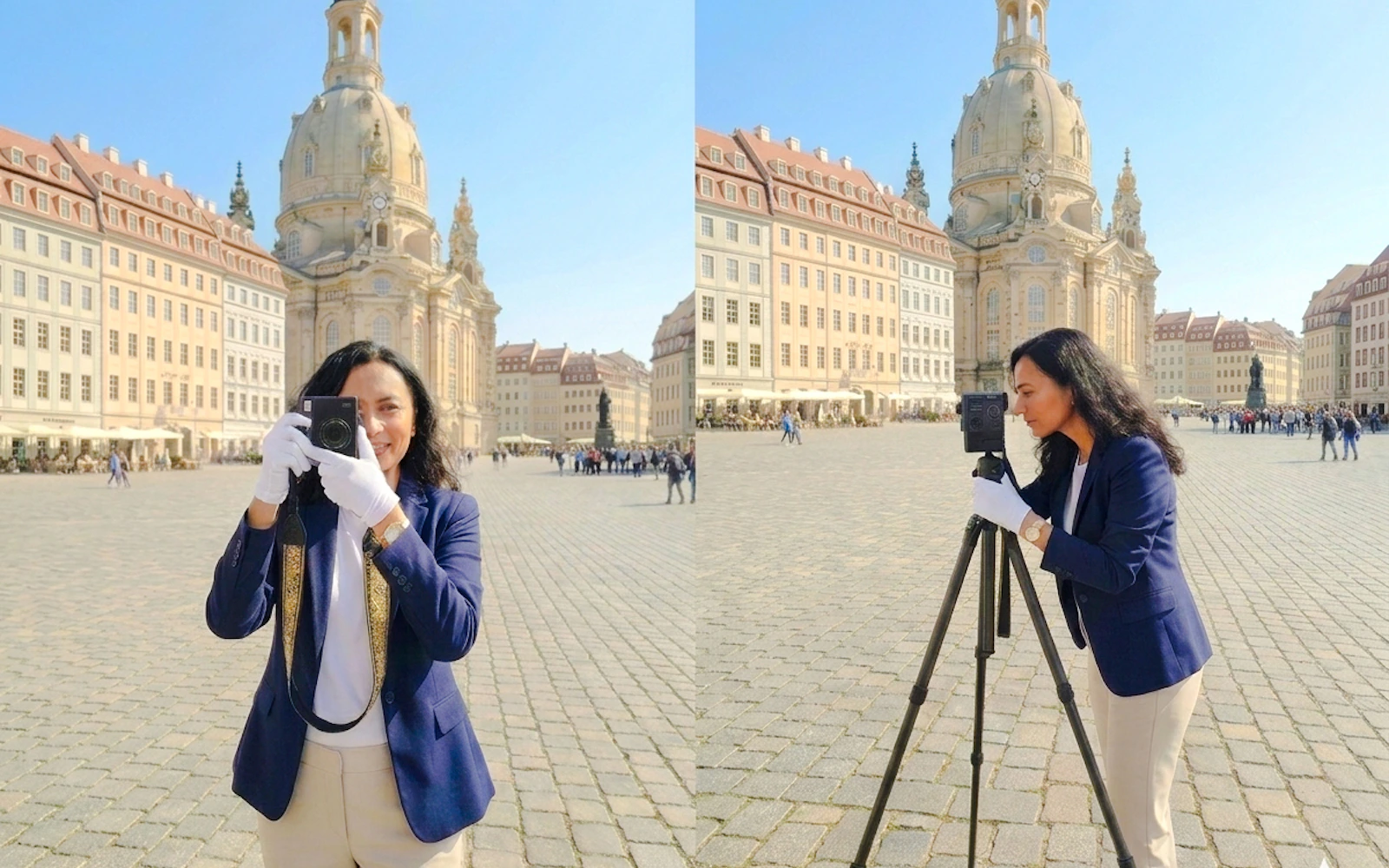 Dresden Neumarkt 15-Minute Private Portrait Session with Custom Photo Magnet and QR Video Access Image 7