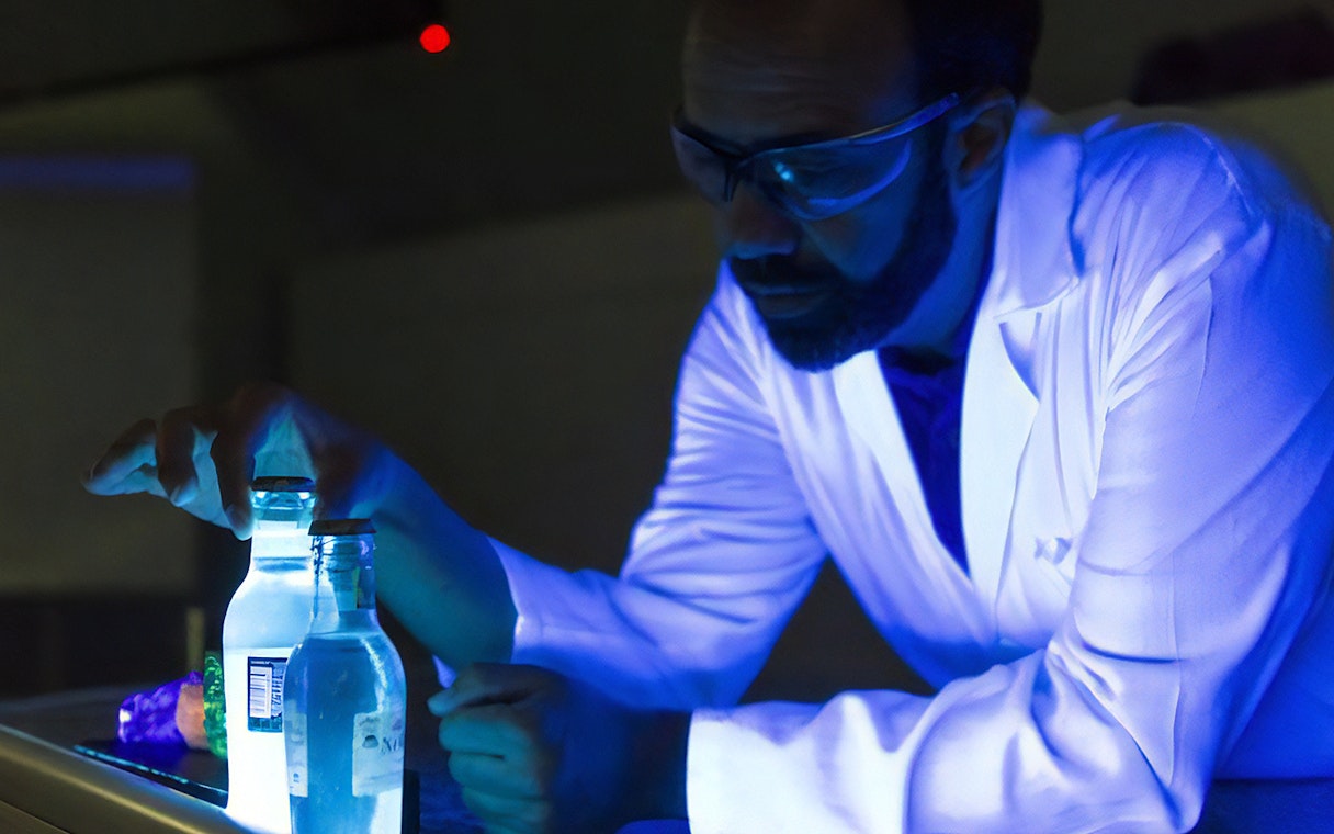 Scientist conducting experiment at Príncep Felipe Science Museum.