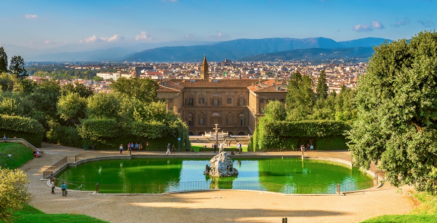 Pitti Palace and Boboli gardens in Florence