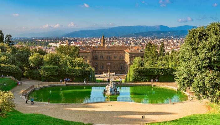 Pitti Palace and Boboli gardens in Florence