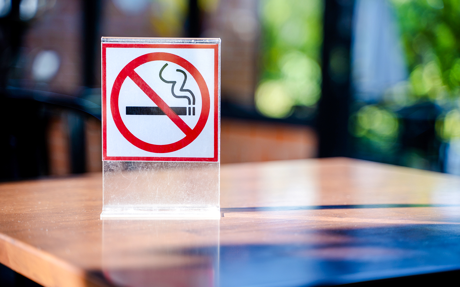 No smoking sign at Jardin Majorelle, Marrakech.