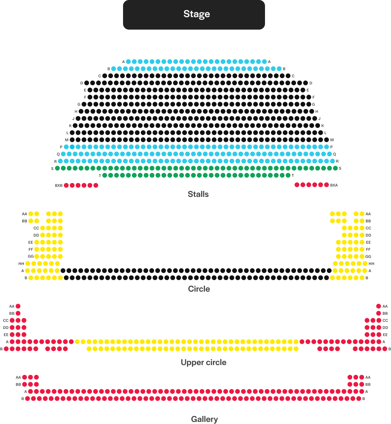 Barbican Theatre Seating Plan | London Theatre Guide