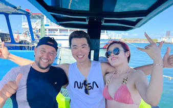 from vlore: blue gem cave and grama bay speedboat tour with snorkeling-1