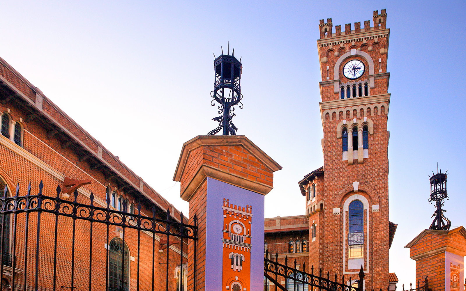 Usina del Arte cultural center exterior with visitors, La Boca, Buenos Aires, Argentina.