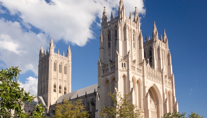Side view of National Cathedral, Washington