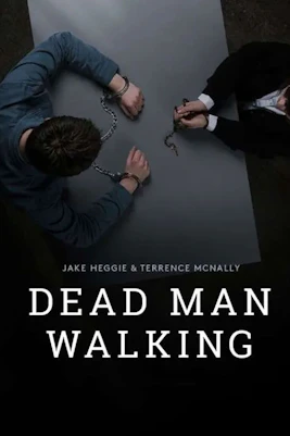 Dead Man Walking theater show poster with actor in spotlight, London.