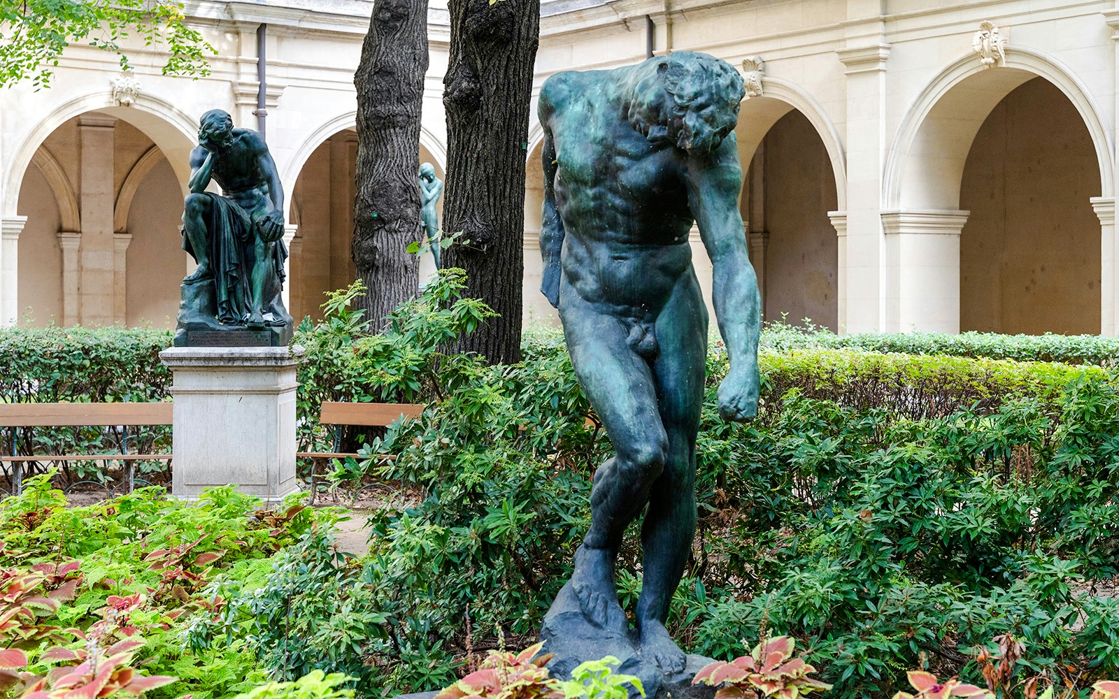 Sculptures in the garden of the Museum of Fine Arts Lyon.