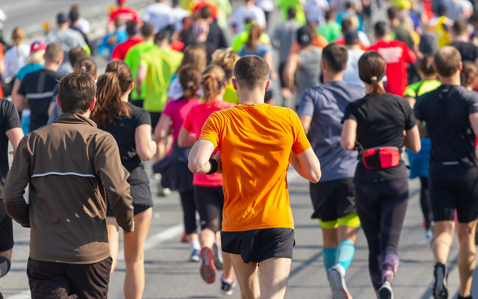 people running in a marthon