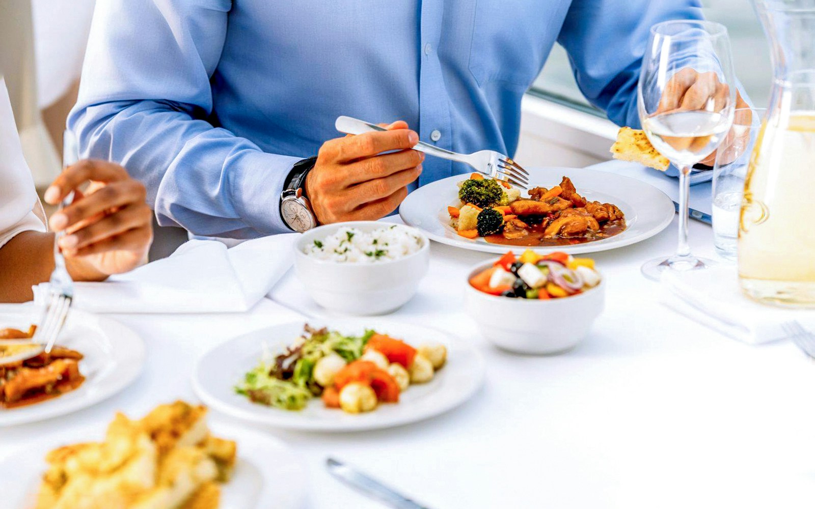 Guests having lunch at 2-Hour Vltava River Sightseeing Cruise