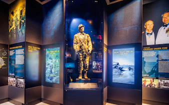 Navy SEAL exhibit with historical displays at the National Navy SEAL Museum, San Diego.