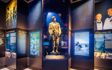 Navy SEAL exhibit with historical displays at the National Navy SEAL Museum, San Diego.