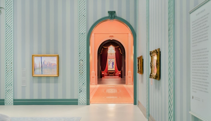 Interior view of the NGV showcasing French Impressionist paintings during Melbourne Winter Masterpieces 2025.