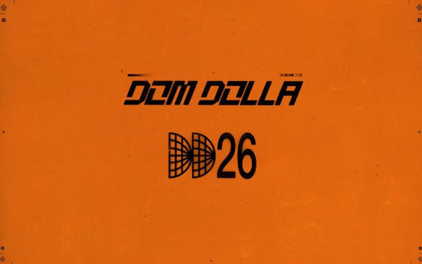 Dom Dolla event poster with DD26 logo, Ibiza.
