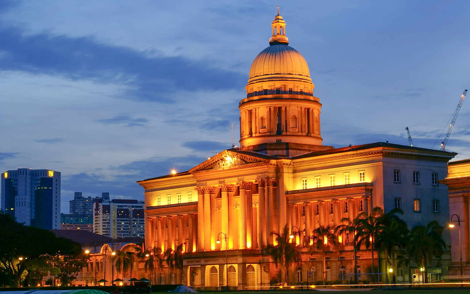 City Hall Singapore at night